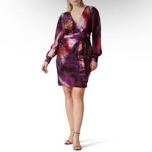 flor et.al Lauper Dress Long Sleeve Chiffon Size 16